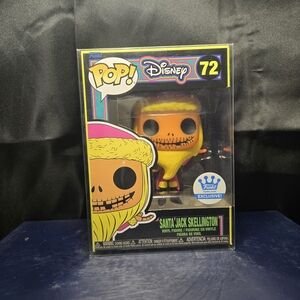 Nightmare Before Christmas Black Light Santa Jack Skellington Funko POP